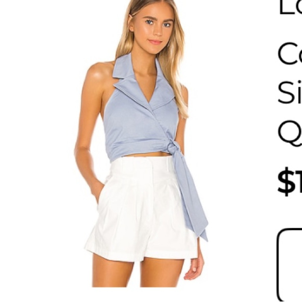 lovers + friends blue vest top